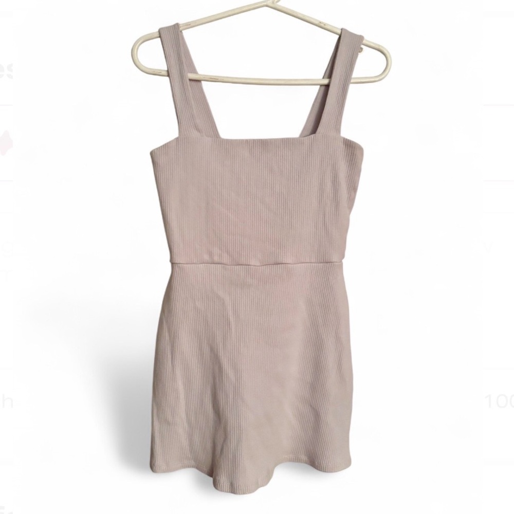 PINK Victorias Secret Ribbed Activewear Dress Built in Shorts w Pockets Medium